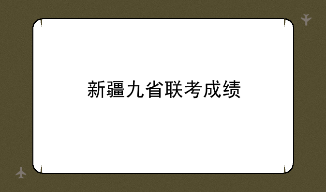 新疆九省联考成绩