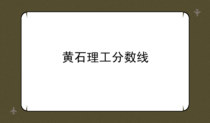 黄石理工分数线