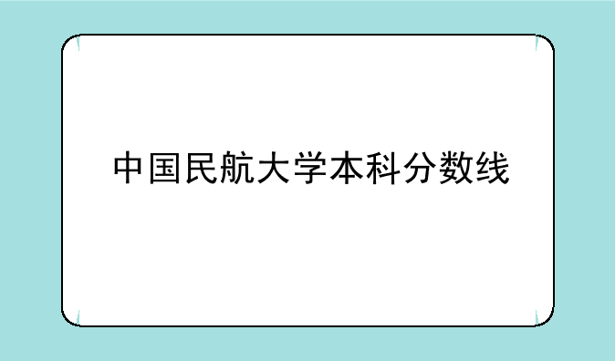 中国民航大学本科分数线